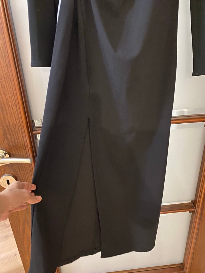 ORİJİNAL Zara Uzun Kollu Drapeli Abiye Elbise - Görsel 2