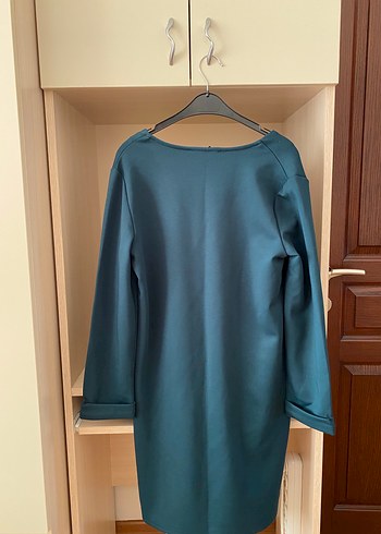 Yeni-etiketli Mango V-Yaka Yeşil Mini Kadın Elbise - Görsel 2