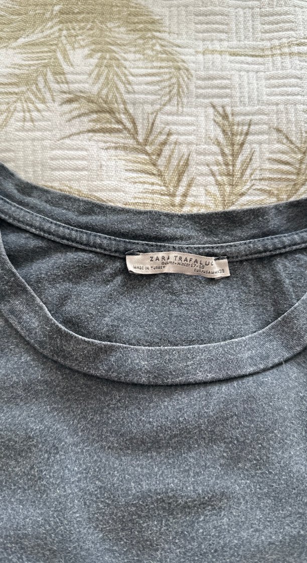 Kadın Gri Kısa Kollu Payetli Tişört - Görsel 4