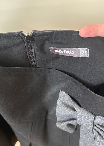 Gri Pilili Midi etek - Görsel 2