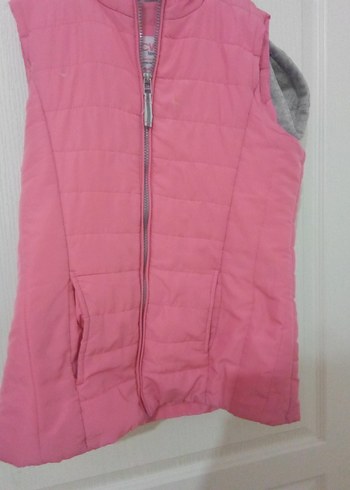 Kızlar için Pembe Fermuarlı Yelek - Görsel 3