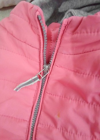 Kızlar için Pembe Fermuarlı Yelek - Görsel 4