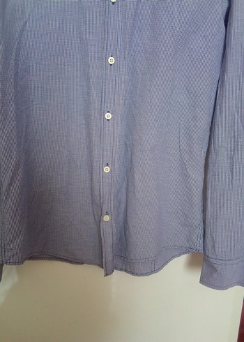 Gri Pamuklu Erkek Uzun Kollu Gömlek - Görsel 2