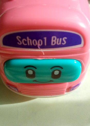 Renkli Pembe Oyuncak Okul Otobüsü - Görsel 4