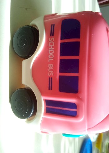 Renkli Pembe Oyuncak Okul Otobüsü - Görsel 3