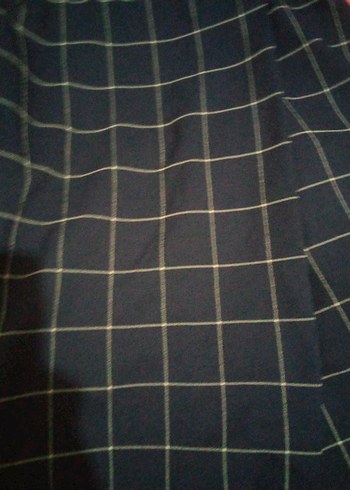 Lacivert Kareli Midi Elbise - Görsel 6