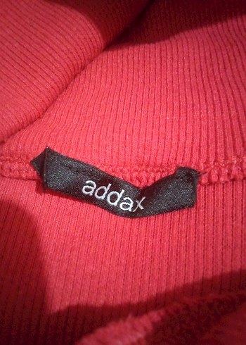 Kırmızı Yüksek Yakalı Kadın Triko Kazak - Görsel 6