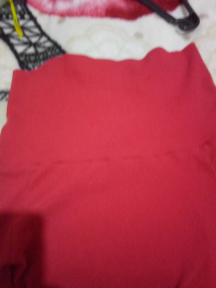 Kırmızı Yüksek Yakalı Kadın Triko Kazak - Görsel 3
