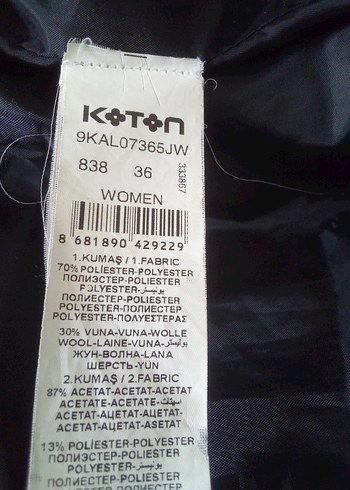 Düğmeli Yeşil Kadın Yün Kaban - Görsel 6