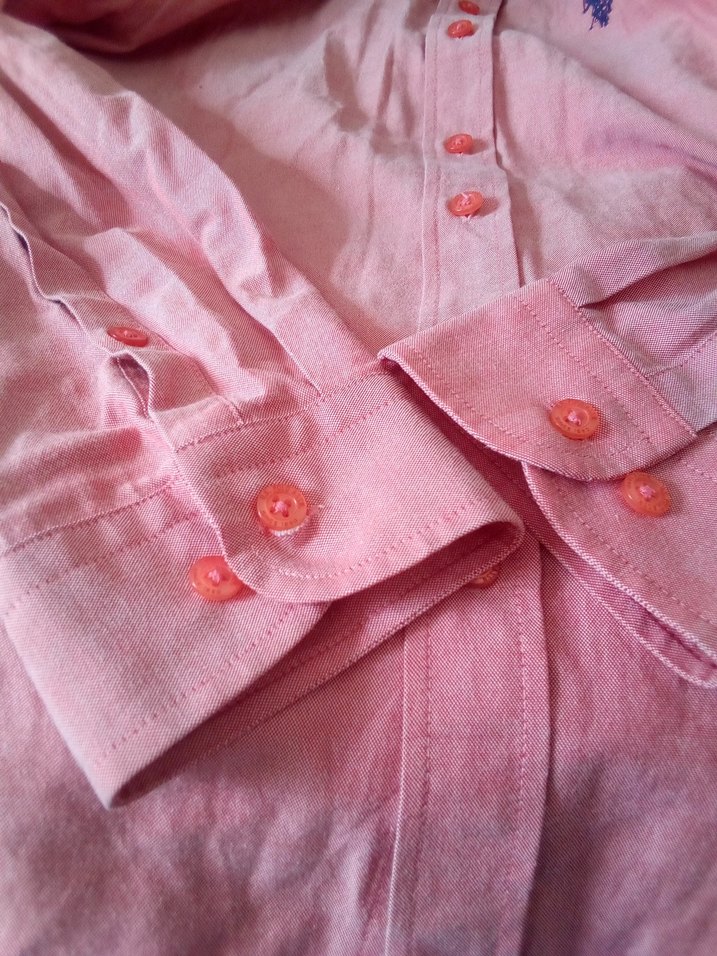 Uzun Kollu Pembe Erkek Gömlek - Görsel 4