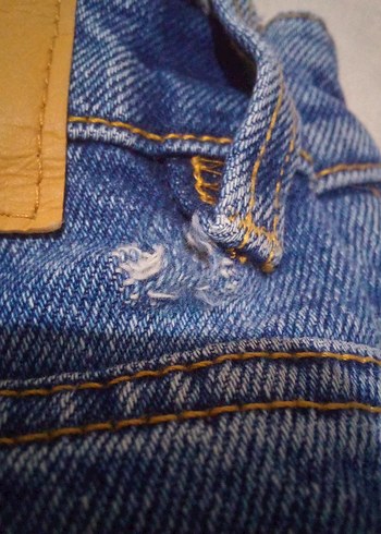 Kadın Mavi Denim Midi Boy Salaş Jean - Görsel 7