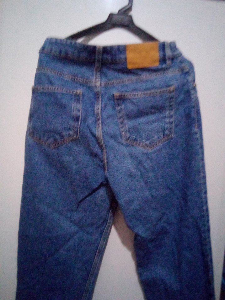 Kadın Mavi Denim Midi Boy Salaş Jean - Görsel 3