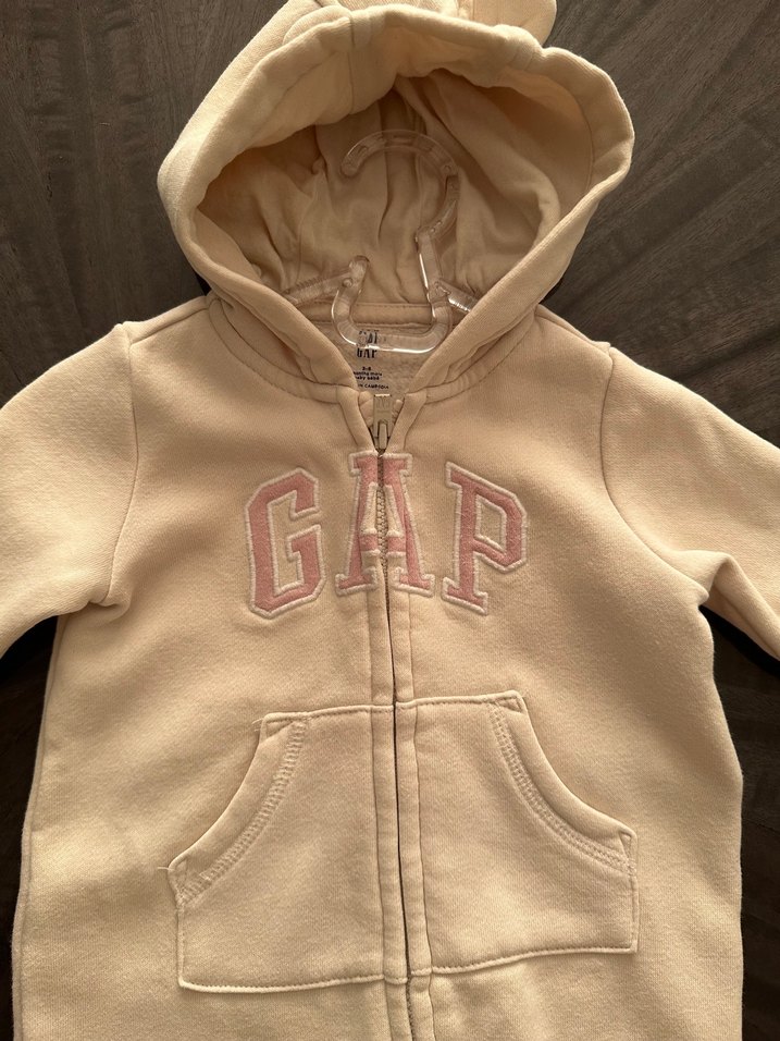 Gap Kapüşonlu Fermuarlı Bebek Tulumu - Görsel 2