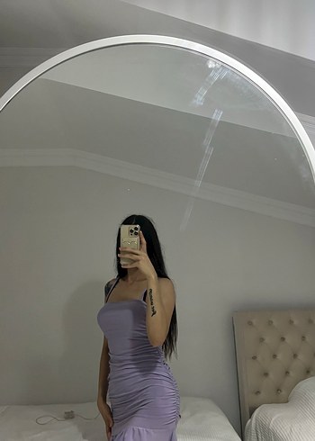 m Beden mor Renk Midi Mini Elbise