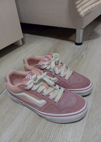 Pembe Bağcıklı Platform Topuklu Spor Ayakkabı