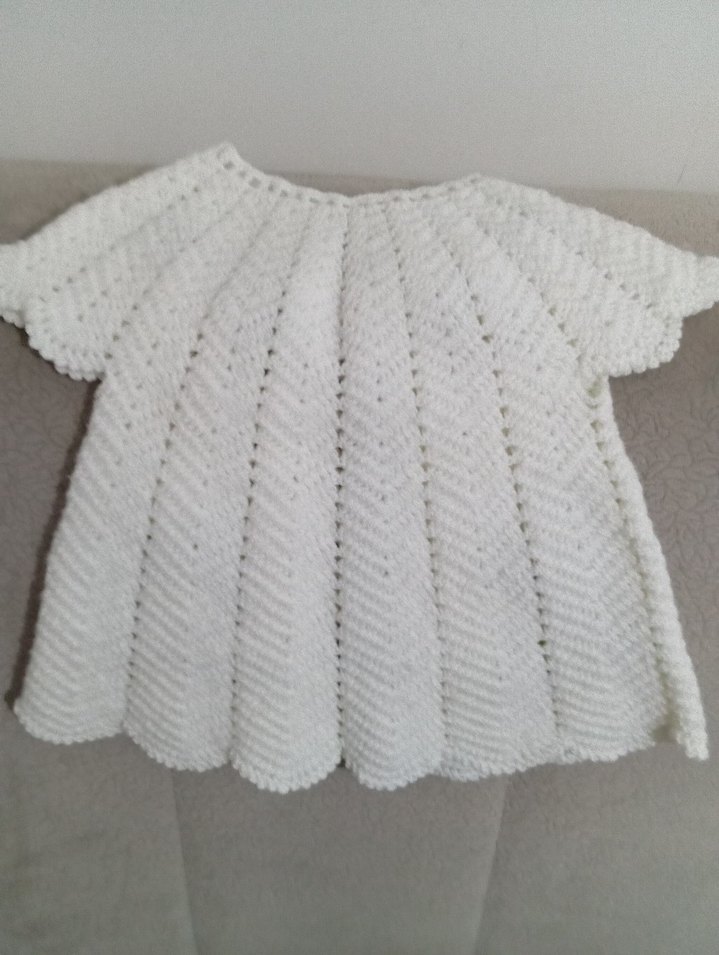 Kızlar için Nakışlı Örgü Beyaz Hırka - Görsel 2