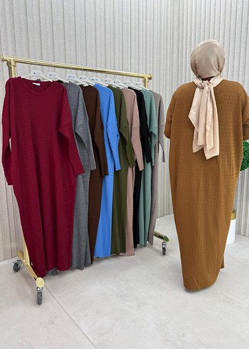 Kadın Çok Renkli Uzun Triko Elbise - Görsel 2