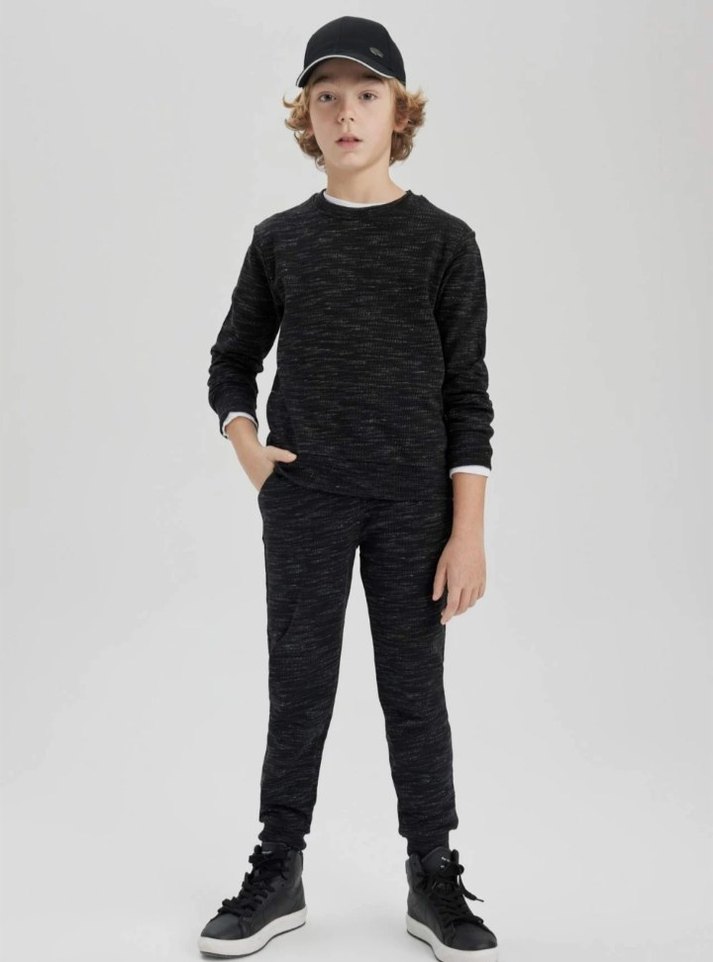 Erkek Çocuk Siyah Gri sweatshirt - Görsel 3