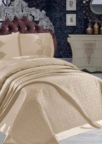 Nakışlı Pembe pike takımı - Görsel 3