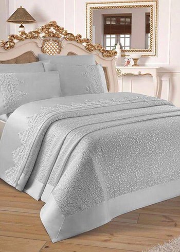 Nakışlı Pembe pike takımı - Görsel 4