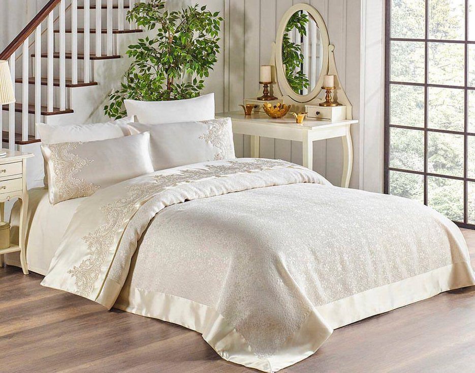 Nakışlı Pembe pike takımı - Görsel 2