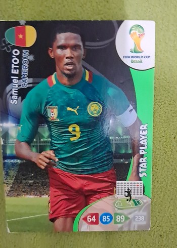 Samuel Eto O Cameroun Fifa Dunya Kupasi Karti