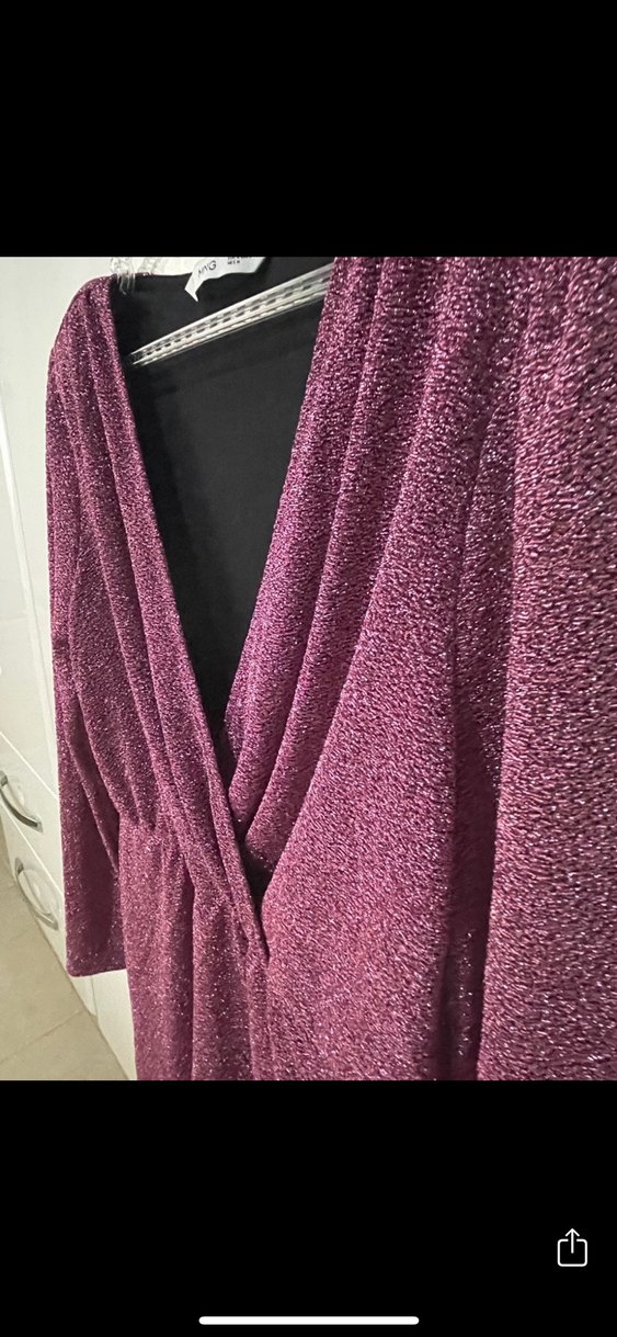 V Yaka Uzun Kollu MANGO elbise - Görsel 2