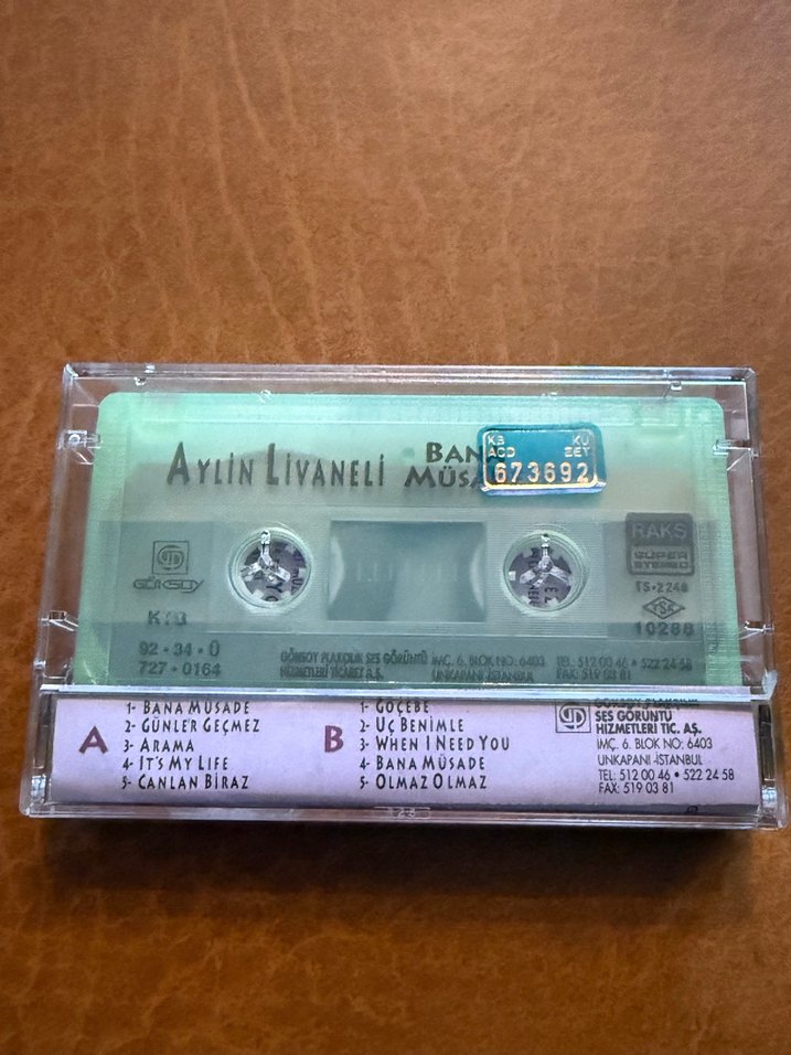 Aylin Livaneli - Bana Müsaade Kaset - Görsel 2