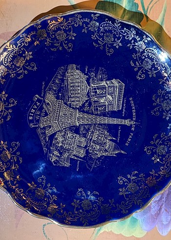 Limoges France Paris Temalı Dekoratif Tabak - Görsel 5