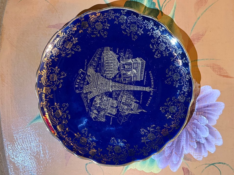 Limoges France Paris Temalı Dekoratif Tabak - Görsel 5