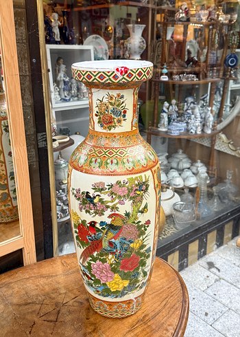 Renkli Desenli Seramik Vazo - Görsel 6