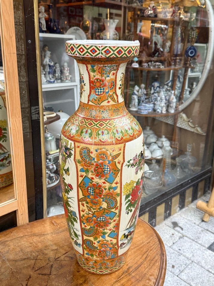 Renkli Desenli Seramik Vazo - Görsel 4