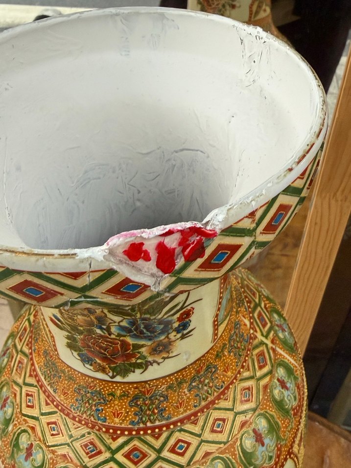 Renkli Desenli Seramik Vazo - Görsel 5