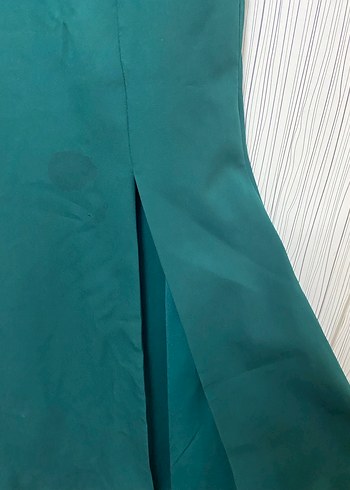 Uzun Yeşil Abiye Elbise - Görsel 3