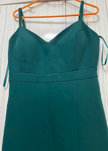 Uzun Yeşil Abiye Elbise - Görsel 2