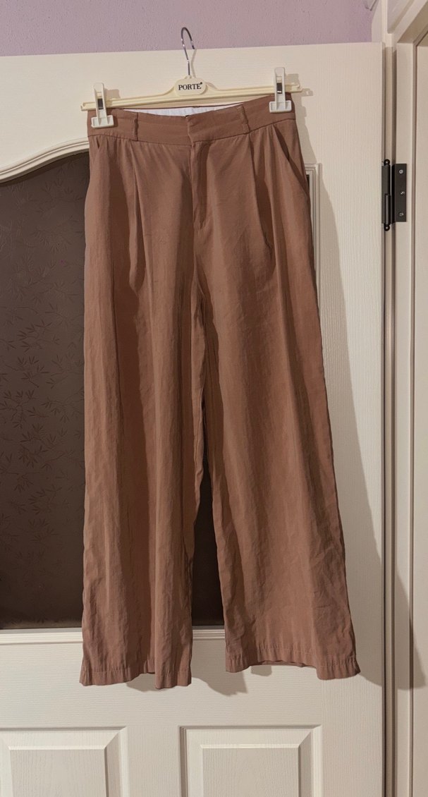 Camel Renkli Rahat Kesim Kadın Pantolon - Görsel 2