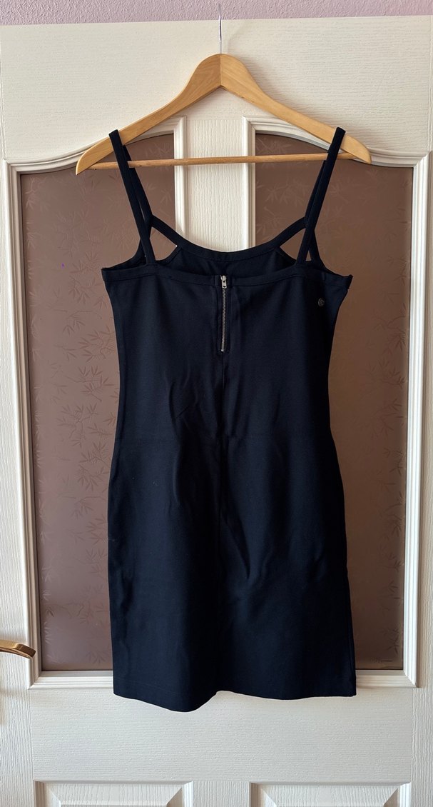 Siyah  İnce Askılı Elbise - Görsel 3