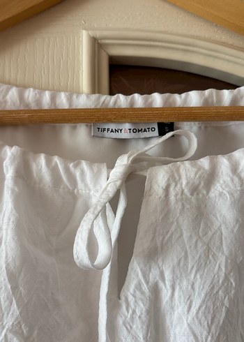 Beyaz Keten Uzun Bohem Elbise - Görsel 2