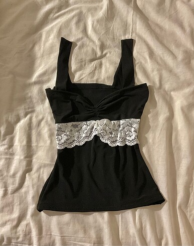 vintage coquette dantel detaylı bluz