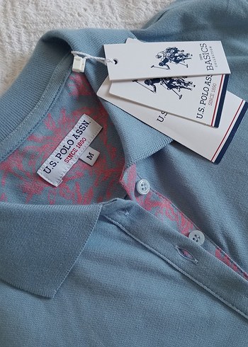U.S Polo Assn. Mavi Denim Düğmeli Erkek Polo Yaka Tişört