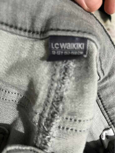 13-14 Yaş Beden gri Renk Lcw 12-13 yaş kot pantolon