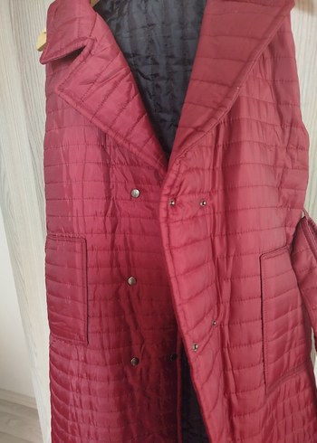 Bordo Fermuarlı Kadın Yelek - Görsel 5