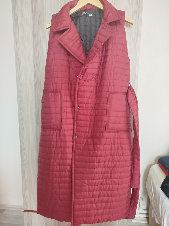 Bordo Fermuarlı Kadın Yelek - Görsel 3