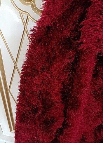universal Beden bordo Renk Peluş hırka