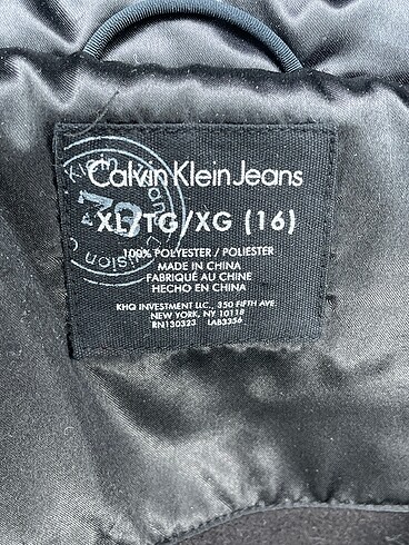 xl Beden siyah Renk Calvin Klein Mont %70 İndirimli.