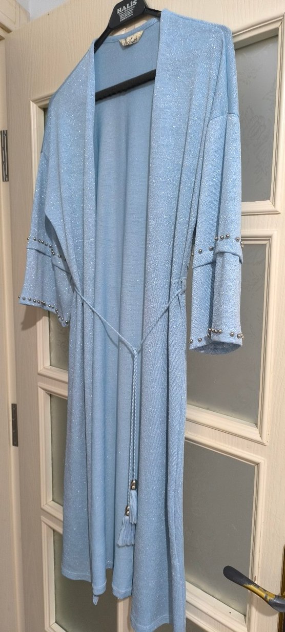 Mavi Bohem Uzun Kadın hırka - Görsel 4