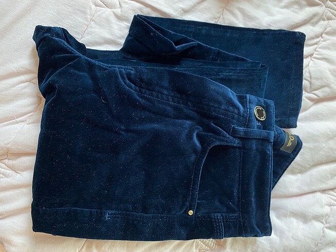 Massimo dutti gece mavisi kadife kumas pantolon