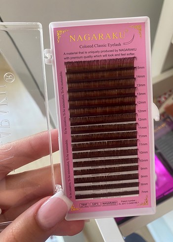 NAGARAKU Renkli Kahverengi İpek Kirpik