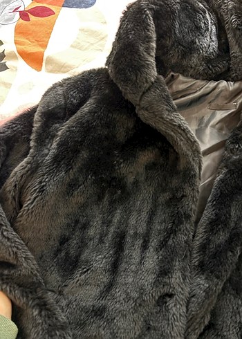 Siyah Midi Boy Suni Kürk Ceket - Görsel 3