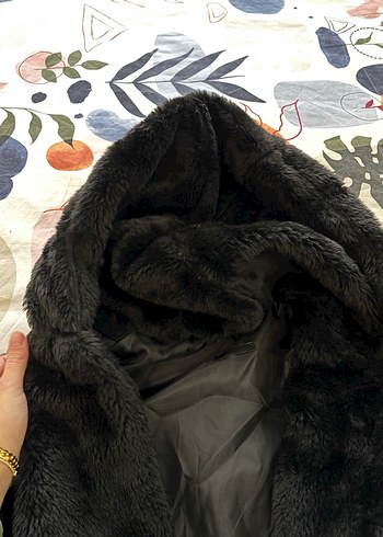 Siyah Midi Boy Suni Kürk Ceket - Görsel 4